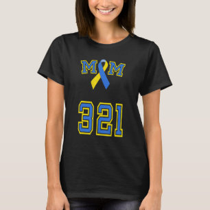 Camiseta Conciencia del Síndrome de Down Trisomía 21 Mamá M