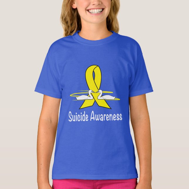 Camiseta Conciencia del suicidio con los cisnes (Anverso)