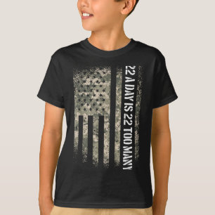 Camiseta Conciencia del suicidio de veteranos bandera de EE