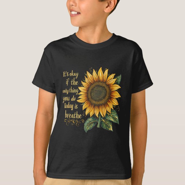 Camiseta Conciencia del suicidio del girasol (Anverso)