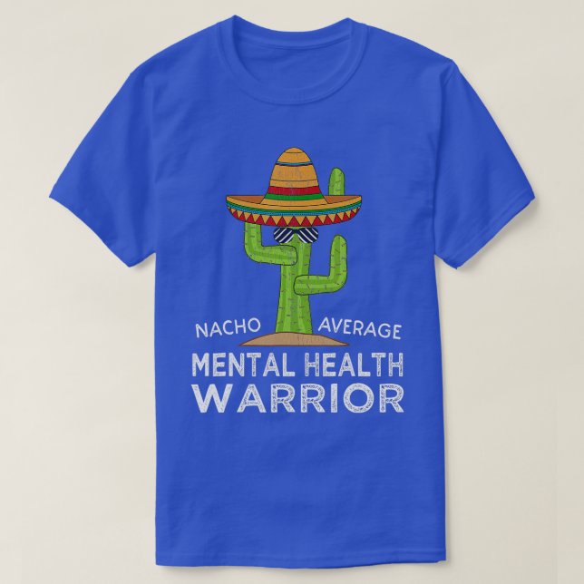 Camiseta Conciencia divertida Guerrero de Salud Mental (Diseño del anverso)
