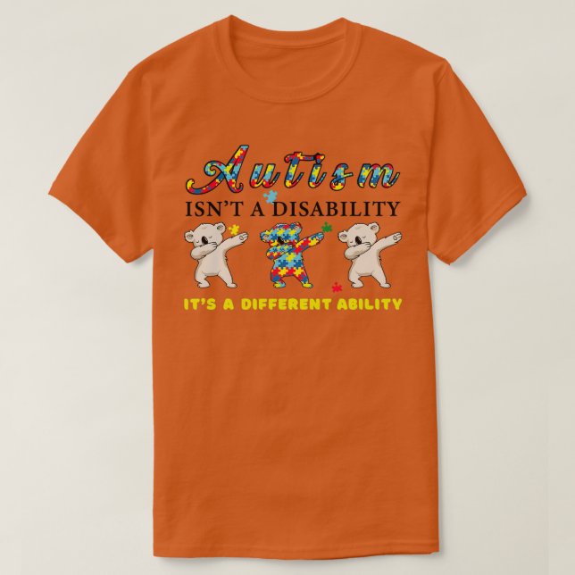 Camiseta Conciencia El autismo no es una discapacidad, es d (Diseño del anverso)