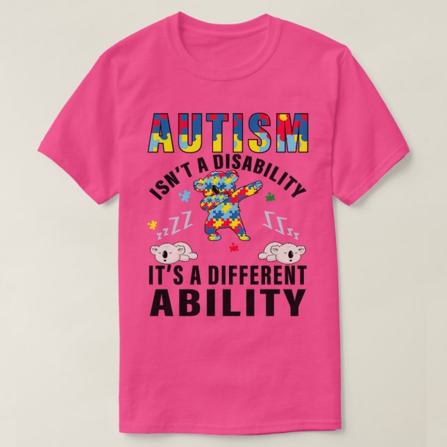 Camiseta Conciencia El autismo no es una discapacidad, es d (Diseño del anverso)