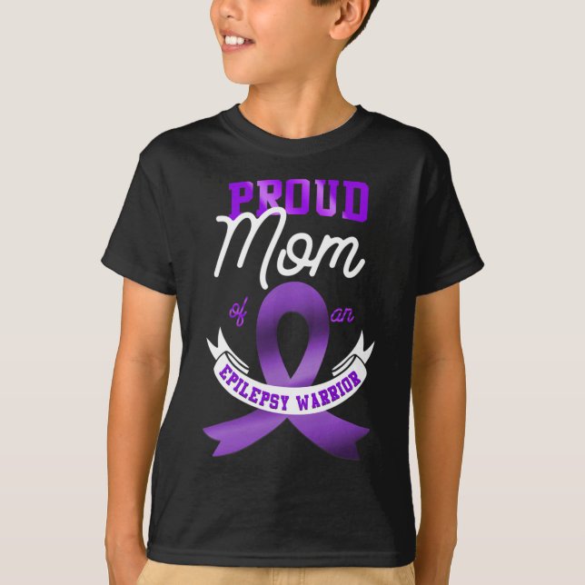 Camiseta Conciencia Epilepsia Orgullosa Mamá De Una Epileps (Anverso)