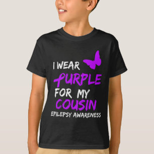 Camiseta Conciencia Epilepsia Que Llevo Púrpura Para Mi Cos