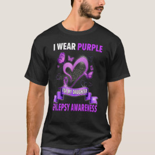 Camiseta Conciencia Epilepsia Que Llevo Púrpura Para Mi Hij