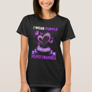 Camiseta Conciencia Epilepsia Que Llevo Púrpura Para Mi Hij