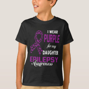 Camiseta Conciencia Epilepsia Que Uso Púrpura Para Mi Hija 