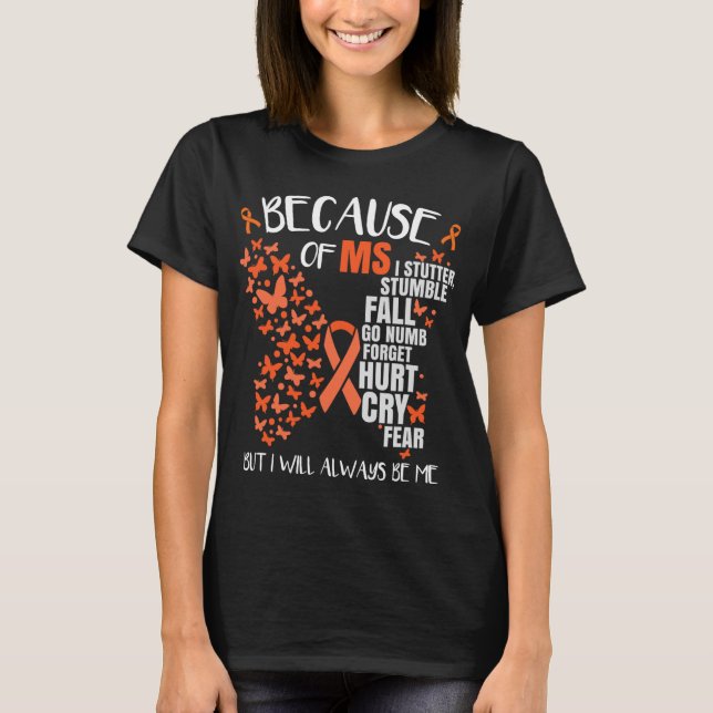 Camiseta Conciencia Esclerosis múltiple mariposa (Anverso)