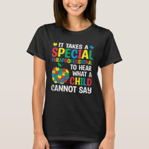 Camiseta Conciencia especial paraprofesional sobre autismo 