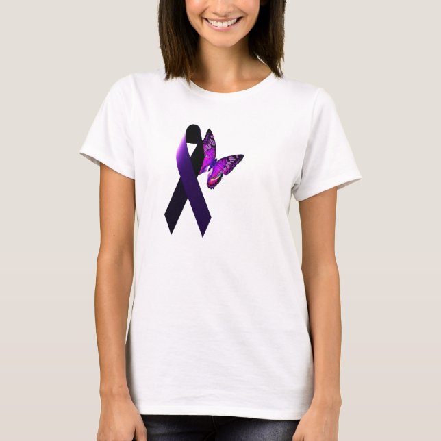 Camiseta Conciencia favorable de la epilepsia de la cinta (Anverso)