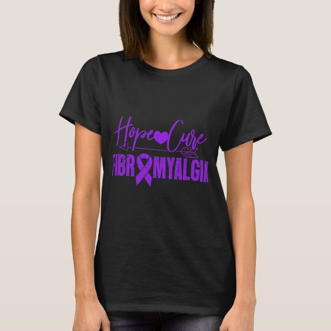 Camiseta Conciencia Fibro Esperanza Cure Fibromialgia Fibro (Anverso)