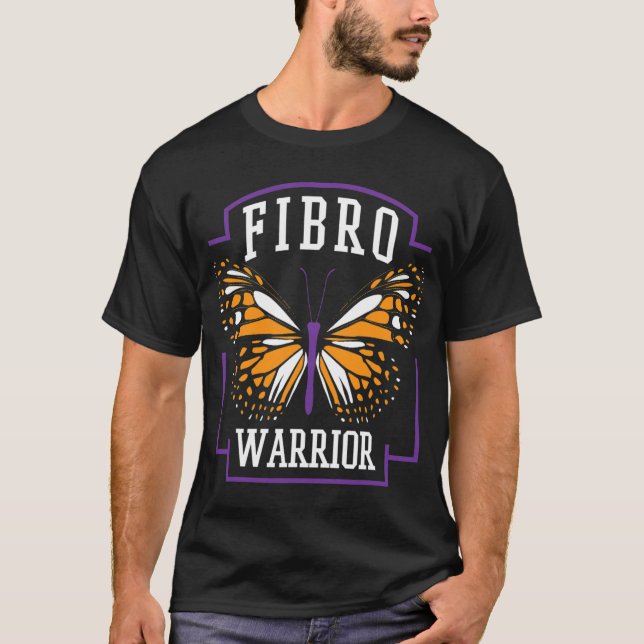 Camiseta Conciencia Fibro Warrior Graphic Butterfly (Anverso)