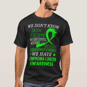 Camiseta Conciencia fuerte de la verde lima del cáncer del