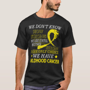 Camiseta Conciencia fuerte del oro del cáncer de la niñez