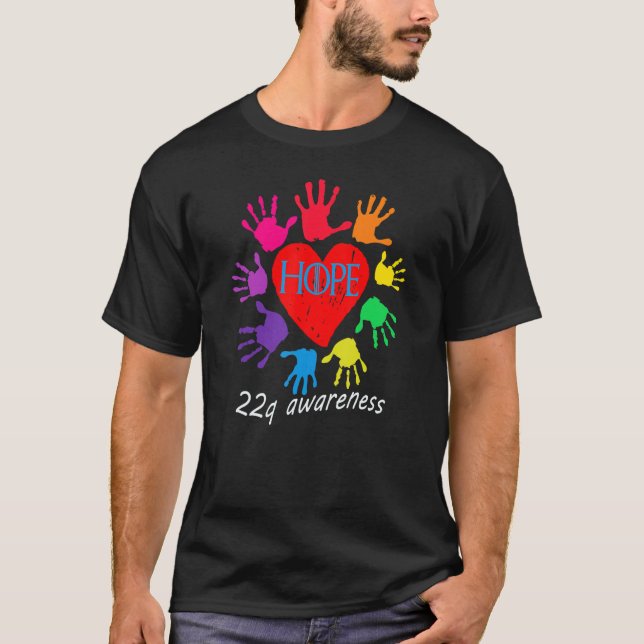 Camiseta Conciencia HOPE 22q , síndrome de diGeorge , diver (Anverso)