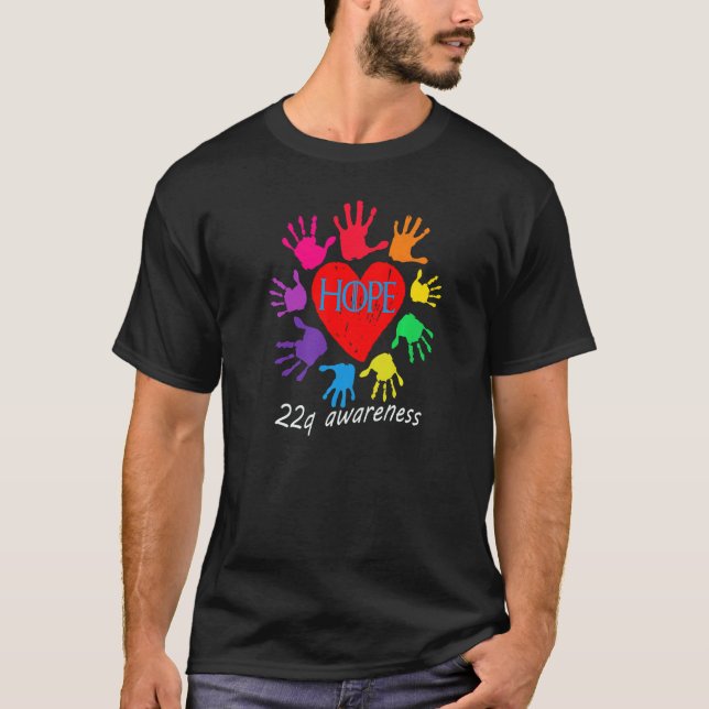 Camiseta Conciencia HOPE 22q , síndrome de diGeorge , diver (Anverso)