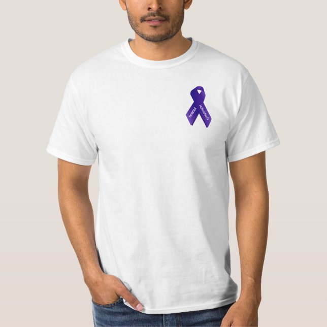 Camiseta Conciencia individual dirigida Indigo Ribbon (Anverso)