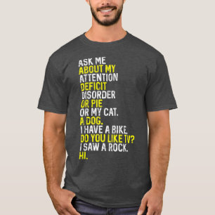 Camiseta Conciencia inspiradora sobre el TDAH que potencia