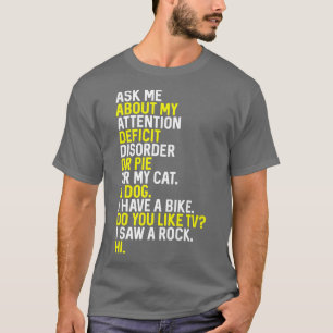 Camiseta Conciencia inspiradora sobre el TDAH que potencia