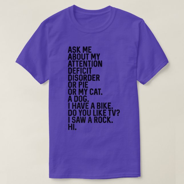 Camiseta Conciencia inspiradora sobre el TDAH que potencia  (Diseño del anverso)
