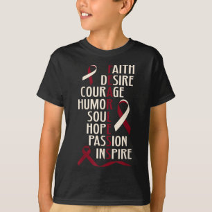 Camiseta Conciencia intrépida sobre el cáncer de cuello de