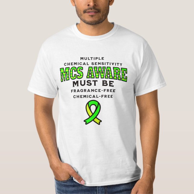 Camiseta Conciencia MCS de sensibilidad química múltiple (Anverso)