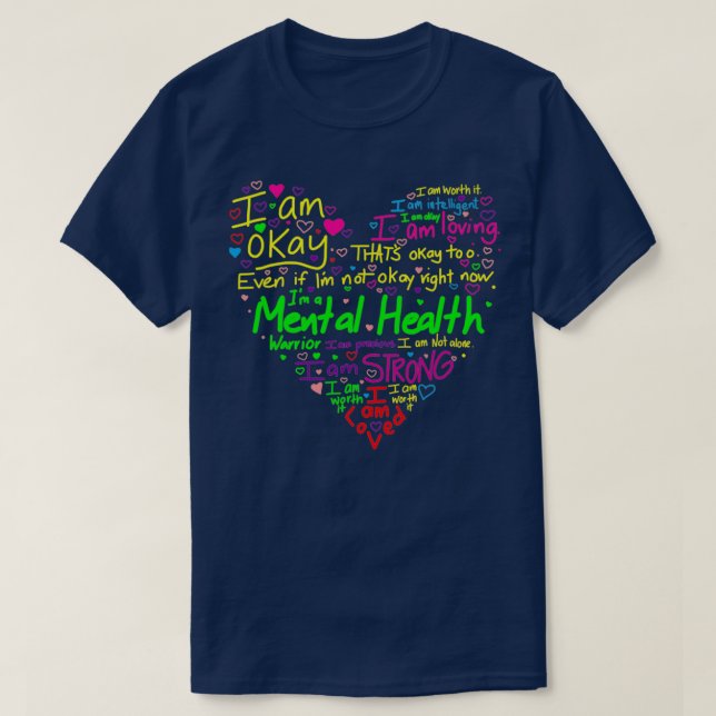 Camiseta Conciencia mental 12 Recuperación por etapas Salud (Diseño del anverso)