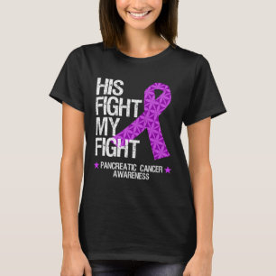 Camiseta Conciencia pancreática sobre el cáncer Cinta morad