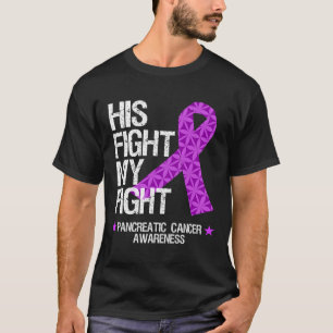 Camiseta Conciencia pancreática sobre el cáncer Cinta morad