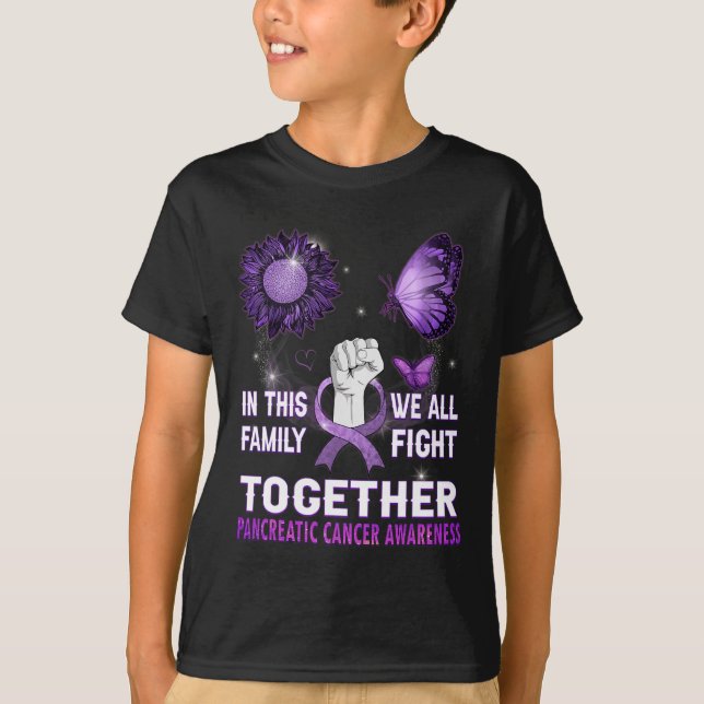 Camiseta Conciencia Pancreática Sobre El Cáncer En Esta Fam (Anverso)