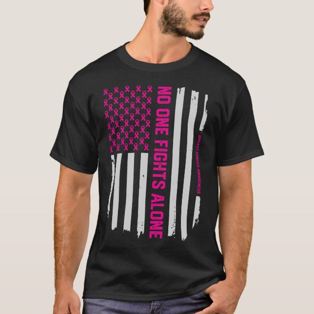 Camiseta Conciencia patriótica del cáncer de pecho de la (Anverso)