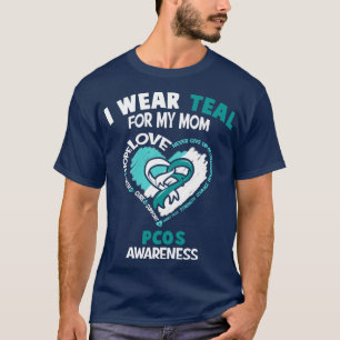 Camiseta Conciencia PCOS Que Uso Verde azulado Para Mi Cint