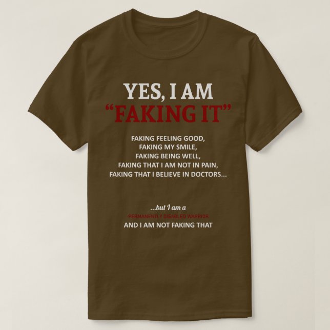 Camiseta Conciencia permanente para discapacitados Lo Estoy (Diseño del anverso)