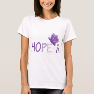 Camiseta Conciencia púrpura de la cinta de la esperanza