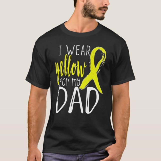 Camiseta Conciencia Que Uso Amarillo Para Mi Padre Divertid (Anverso)