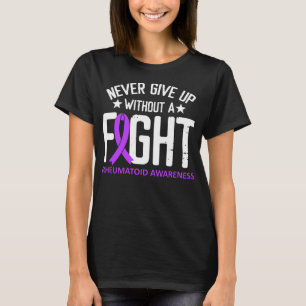 Camiseta Conciencia reumatoide contra la artritis púrpura 