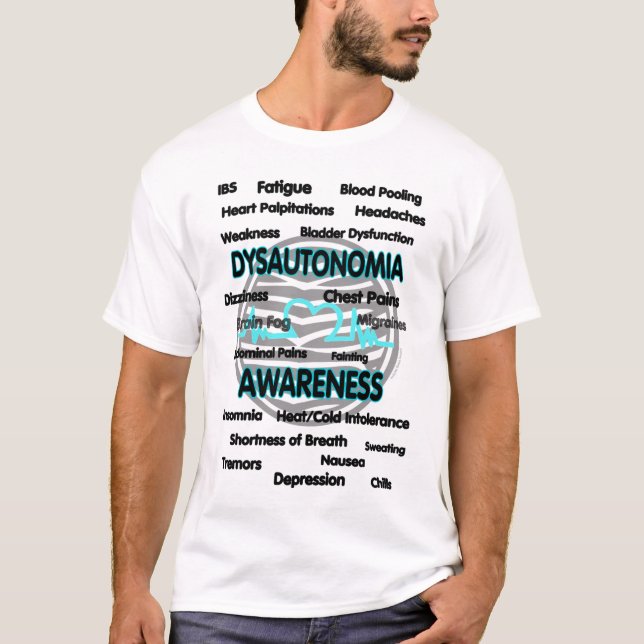 Camiseta Conciencia/síntomas… Dysautonomia (Anverso)