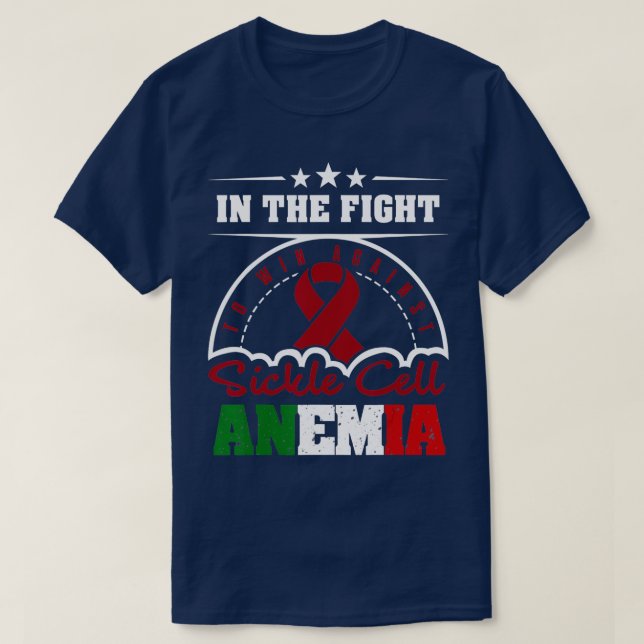 Camiseta Conciencia sobre anemia anemia anemia anemia lucha (Diseño del anverso)