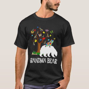 Camiseta Conciencia sobre autismo Abuela con soporte para A