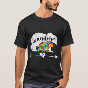 Camiseta Conciencia sobre autismo Abuela con soporte para A