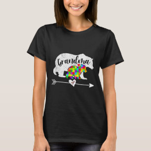 Camiseta Conciencia sobre autismo Abuela con soporte para A