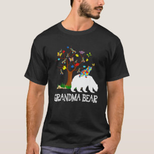 Camiseta Conciencia sobre autismo Abuela con soporte para A