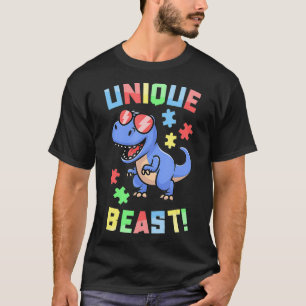 Camiseta Conciencia sobre autismo de dinosaurio para niños