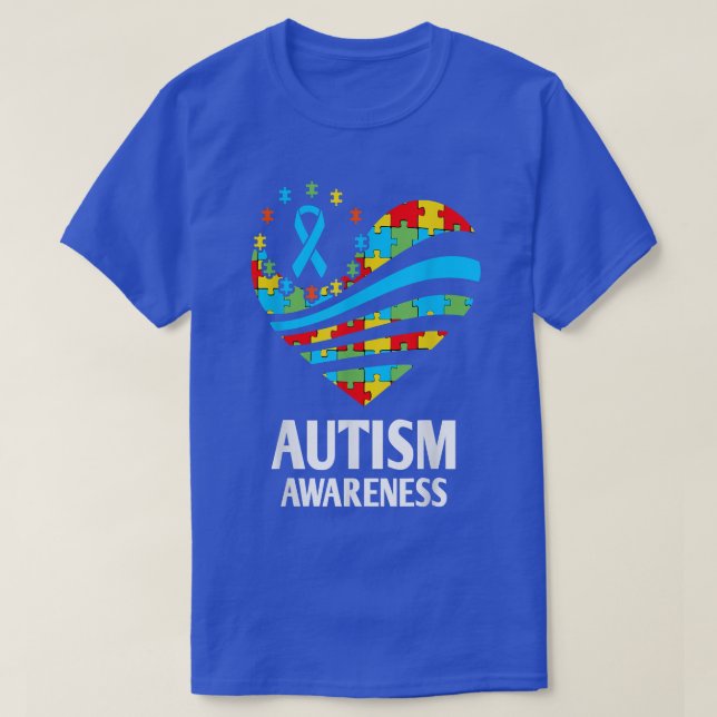 Camiseta Conciencia sobre autismo: las mujeres apoyan a los (Diseño del anverso)