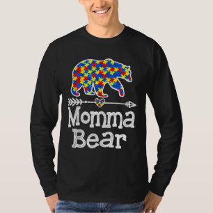 Camiseta Conciencia sobre autismo Momma Bear Soporte para A