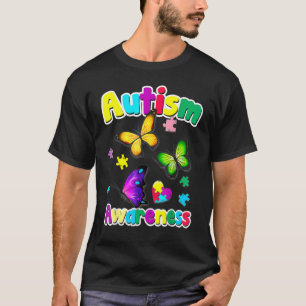 Camiseta Conciencia sobre autismo Piezas de rompecabezas de