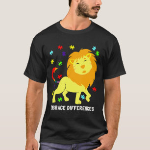 Camiseta Conciencia sobre autismo puzzle de leones tristes 