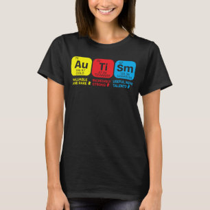 Camiseta Conciencia sobre autismo Tabla azul periódica para