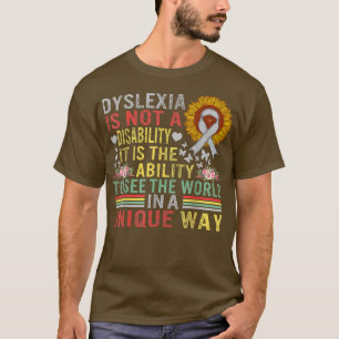 Camiseta Conciencia sobre dislexia Véase El Mundo Único No